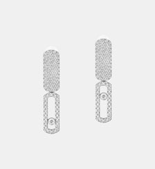 Boucles d'oreilles diamant en or blanc - Petit modèle Messika
