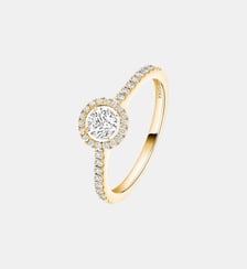 Bague diamant rond en or jaune Messika