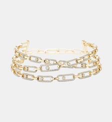 Collier diamant 3 rangs en or jaune Messika