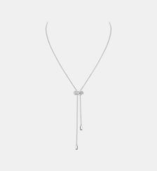 Collier cravate diamant or blanc Messika