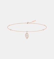 Bracelet de cheville diamant en or rose  Messika