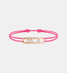 Bracelet cordon rose et or rose Messika