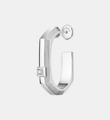 Mono créole diamant en or blanc - Petit modèle Messika