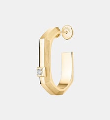 Mono créole diamant en or jaune - Petit modèle Messika