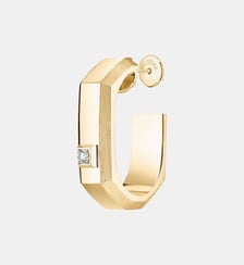 Mono créole diamant en or jaune - Moyen modèle Messika