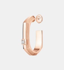 Mono créole diamant en or rose - Petit modèle Messika