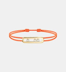 Bracelet cordon orange et or jaune Messika