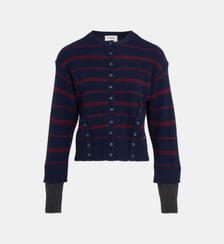 Cardigan Franny à rayures  Damson Madder