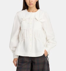 Blouse Lettie à noeuds coton organique Damson Madder