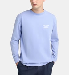 T-shirt Washed LS Slogan coton Drôle De Monsieur