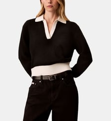 Pull alpaga col V Calvin Klein