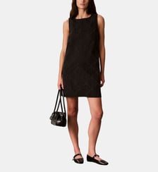 Robe trapèze courte sans manches monogramme Calvin Klein