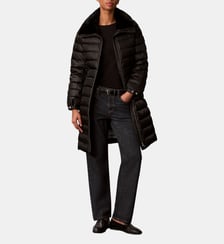 Doudoune mi longue zippée col effet fourrure Calvin Klein