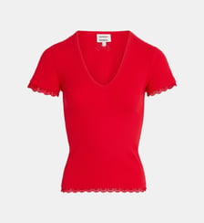 T-shirt ajusté Paige en coton bio Damson Madder