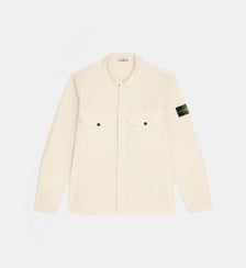 Chemise épaisse zippée signature en coton mélangé Stone Island