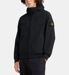 Blouson Biker droit à capuche Stone Island