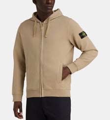 Hoodie zippé signature en coton Stone Island