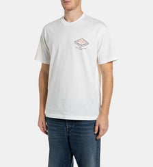 T-shirt imprimé logo en coton Replay