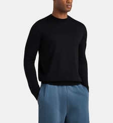 Pull patch signature fine maille coton Stone Island