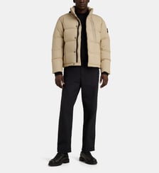 Doudoune droite à capuche dissimulée Stone Island