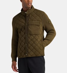 Veste droite matelassée manches tricot Stone Island
