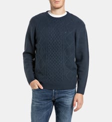 Pull droit en maille torsadée Replay