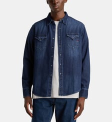 Chemise Western en denim de coton Replay