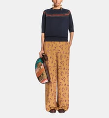 Pantalon large en jacquard Dries Van Noten