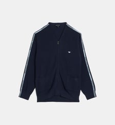 Gilet zippé à col V Emporio Armani Junior