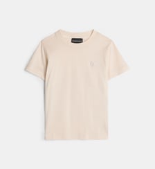 T-shirt à manches courtes et logo brodé Emporio Armani Junior