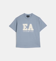 T-shirt droit à logo éponge Emporio Armani Junior