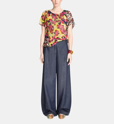 Pantalon large en coton Dries Van Noten
