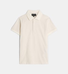 Polo en coton piqué à col brodé Emporio Armani Junior