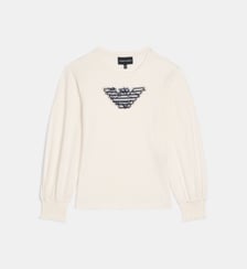 T-shirt logo dentelle Emporio Armani Junior