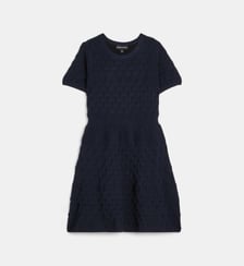 Robe patineuse en maille effet boule Emporio Armani Junior