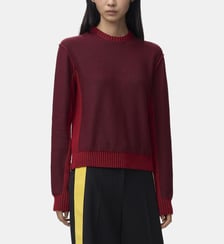 Pull droit en coton mélangé col rond Loewe