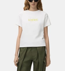 T-shirt droit en coton mélangé Loewe