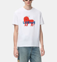 T-shirt droit signature en coton Loewe
