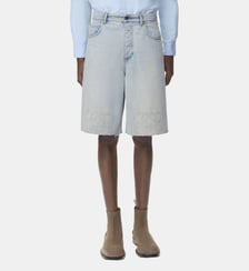 Short large en denim singature Loewe