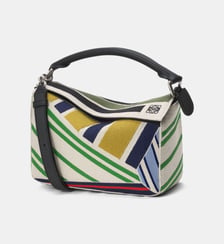 Sac à main Puzzle Embro S en coton et cuir Loewe
