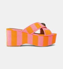 Mules plateforme en tissu éponge Kurt Geiger London