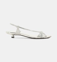 Sandales Serpentine strass en daim Sergio Rossi