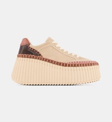 Baskets basses compensées Nama cuir Chloé