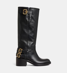 Bottes tube à enfiler Dakota style biker cuir Chloé