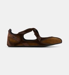 Ballerines sport Floor 1 cuir velours The Attico