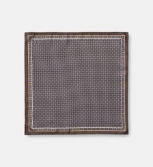 Pochette de costume en twill de soie Eton