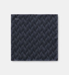Pochette de costume en twill de soie Eton