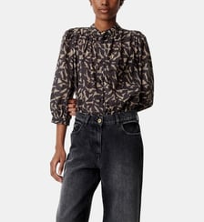 Cette chemise droite Lylis col officier imprimé Sessùn