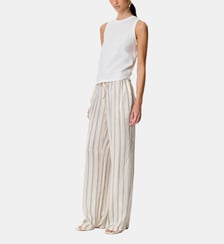 Pantalons Piuma droit motif rayé Sessùn