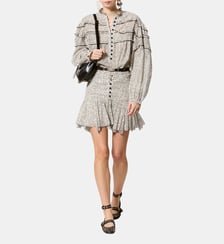 Jupe courte imprimée en coton Daneen Isabel Marant